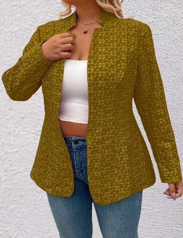Blazer SHEIN CURVE, verde
