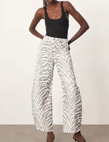 Blugi Arrange, alb/gri