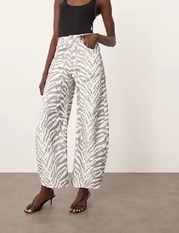 Blugi Arrange, alb/gri