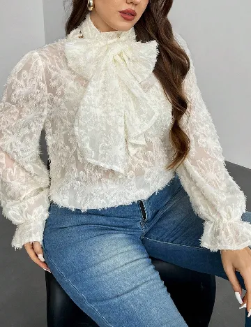 Bluza SHEIN CURVE, ecru