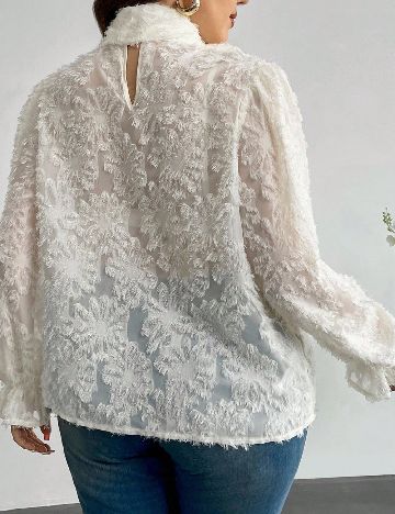 Bluza SHEIN CURVE, ecru