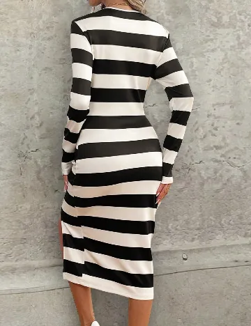 Rochie medie SHEIN, negru/alb