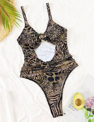 Costum de baie SHEIN, animal print