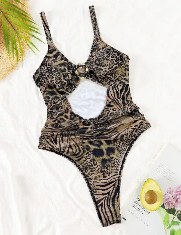 Costum de baie SHEIN, animal print
