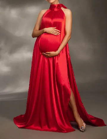 Rochie lunga SHEIN Maternity, rosu