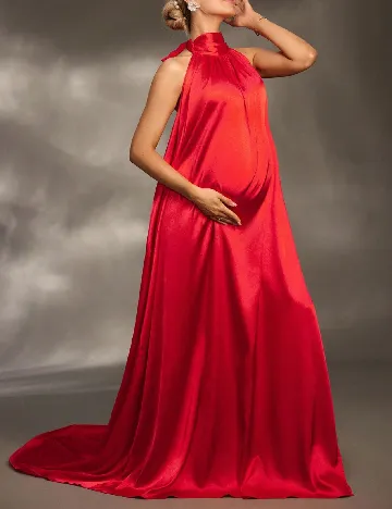 Rochie lunga SHEIN Maternity, rosu