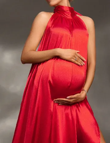 Rochie lunga SHEIN Maternity, rosu