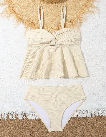 Costum de baie Shein Kids, crem