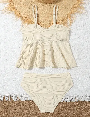 Costum de baie Shein Kids, crem