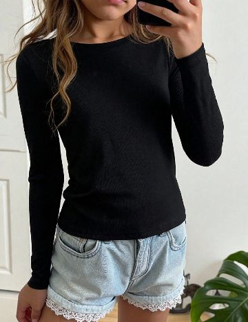 Bluza Shein Kids, negru