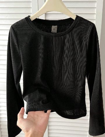 Bluza Shein Kids, negru