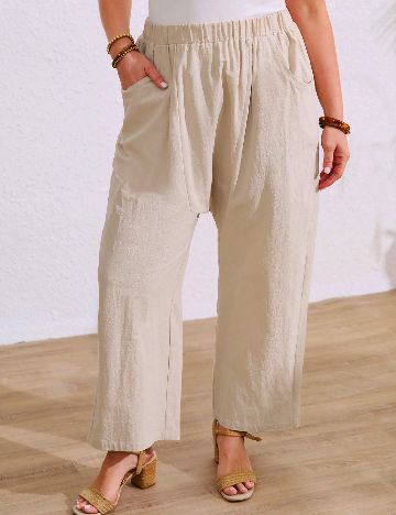 Pantaloni SHEIN CURVE, bej