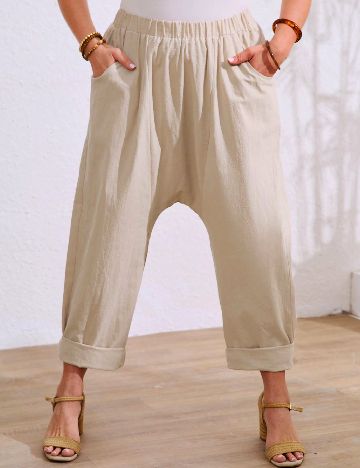 Pantaloni SHEIN CURVE, bej