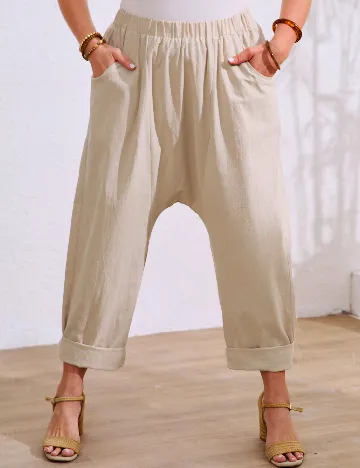 Pantaloni SHEIN CURVE, bej