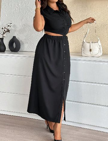 Rochie lunga SHEIN CURVE, negru