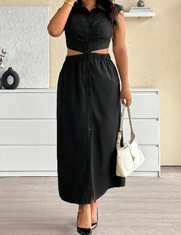 Rochie lunga SHEIN CURVE, negru