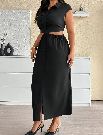 Rochie lunga SHEIN CURVE, negru