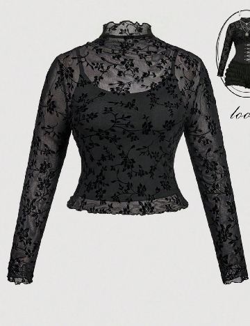 Bluza SHEIN CURVE, negru