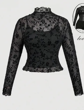 Bluza SHEIN CURVE, negru