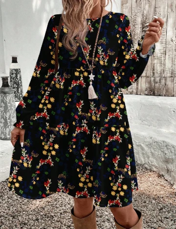 Rochie scurta SHEIN, floral print