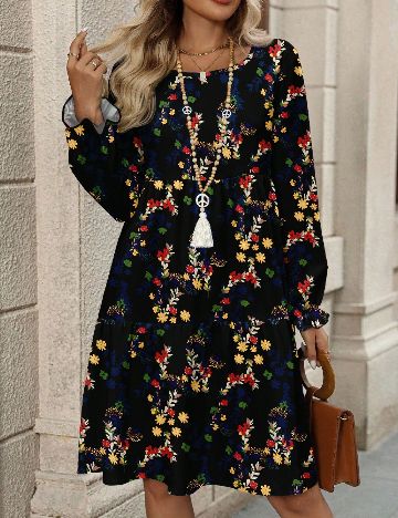 Rochie scurta SHEIN, floral print