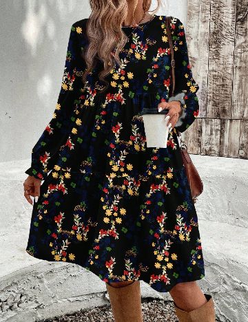 Rochie scurta SHEIN, floral print