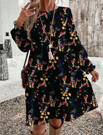 Rochie scurta SHEIN, floral print