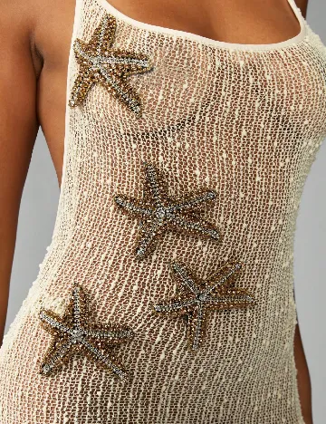 Rochie de plaja Missguided, crem