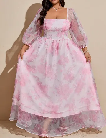 Rochie lunga SHEIN CURVE, roz