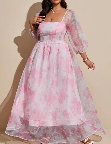 Rochie lunga SHEIN CURVE, roz