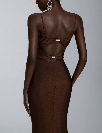 Rochie lunga SHEIN, maro