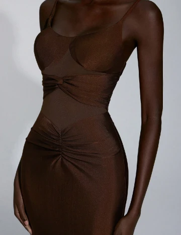 Rochie lunga SHEIN, maro