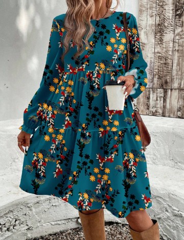 Rochie scurta SHEIN, floral print