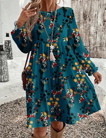 Rochie scurta SHEIN, floral print