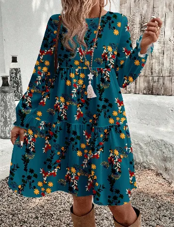 Rochie scurta SHEIN, floral print