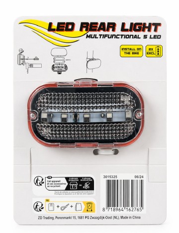 Lumina LED spate bicicleta Zd Trading, mix culori