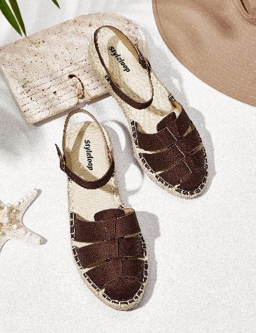 Espadrile SHEIN, maro