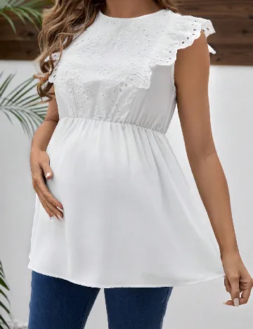 Bluza SHEIN Maternity, alb
