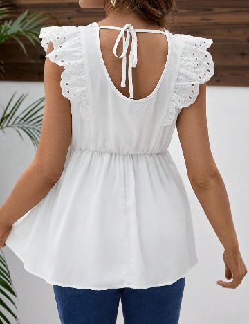 Bluza SHEIN Maternity, alb