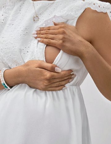 Bluza SHEIN Maternity, alb