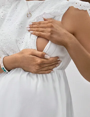 Bluza SHEIN Maternity, alb