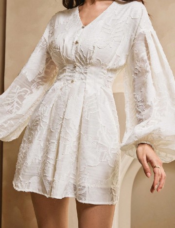 Rochie scurta SHEIN, ecru