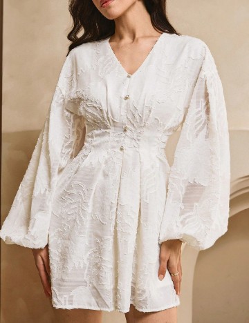 Rochie scurta SHEIN, ecru