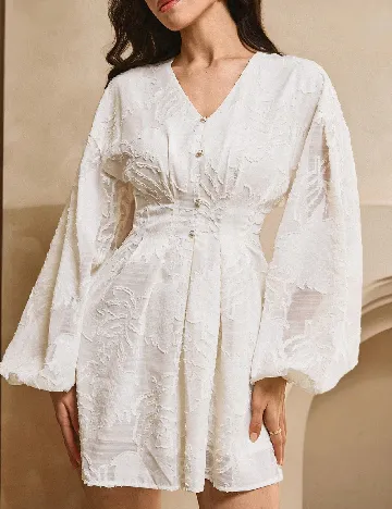 Rochie scurta SHEIN, ecru