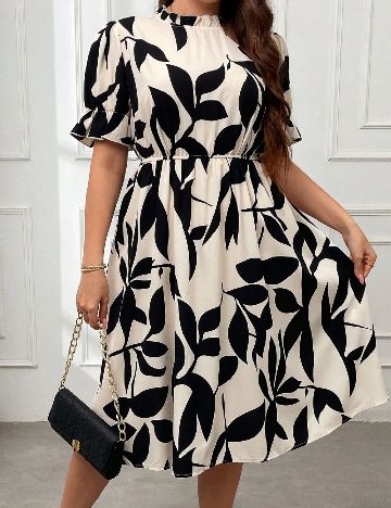 Rochie medie SHEIN CURVE, crem