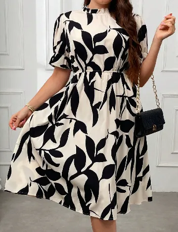 Rochie medie SHEIN CURVE, crem