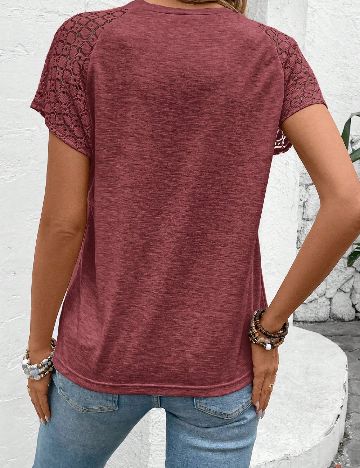 Bluza Emery Rose, roz pudra inchis