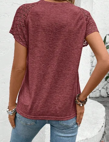 Bluza Emery Rose, roz pudra inchis