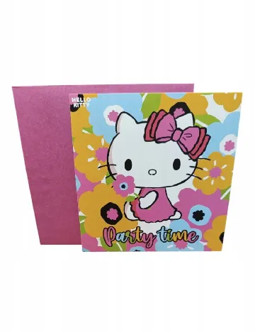 Invitatii cu plicuri 8 bucati Sanrio, mix culori