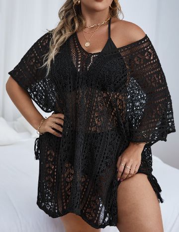 Rochie de plaja SHEIN CURVE, negru